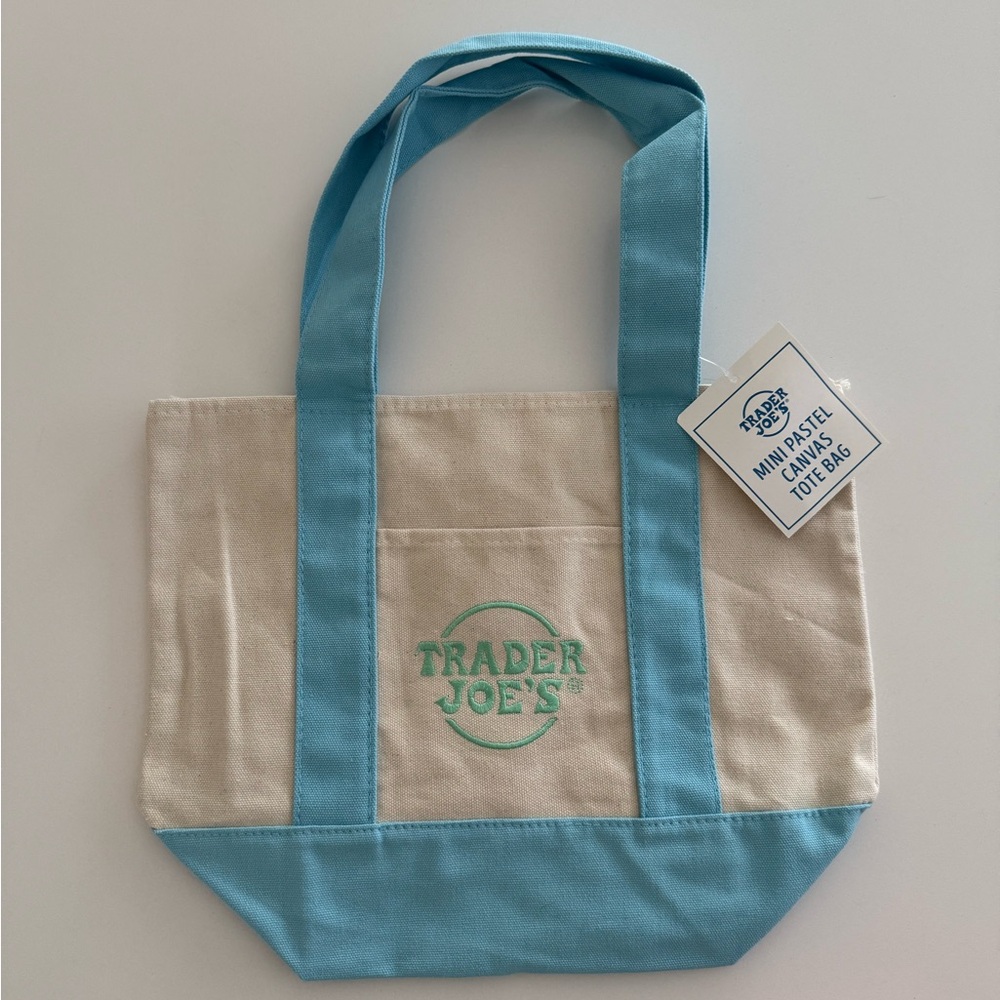 Trader Joe's pastel mini tote bag